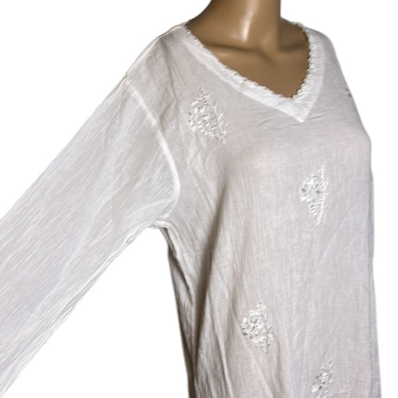 KARMA HIGHWAY , One size beach cover . Sheer ,embroidered,NWT, PTP 19 “ Med,Sm - Picture 4 of 13